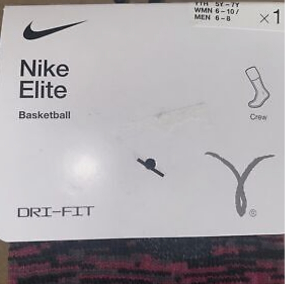 NWT Men's Nike Elite Kay Yow Basketball Crew Socks - Picture 2 of 9